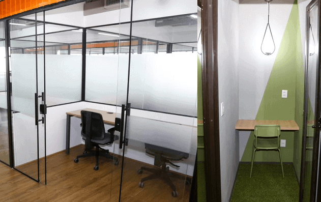 No coworking, você paga pelo espaço de trabalho que vai usar e desfruta de todo o resto.