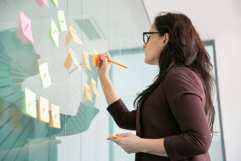 Ideias em um ambiente de trabalho colaborativo