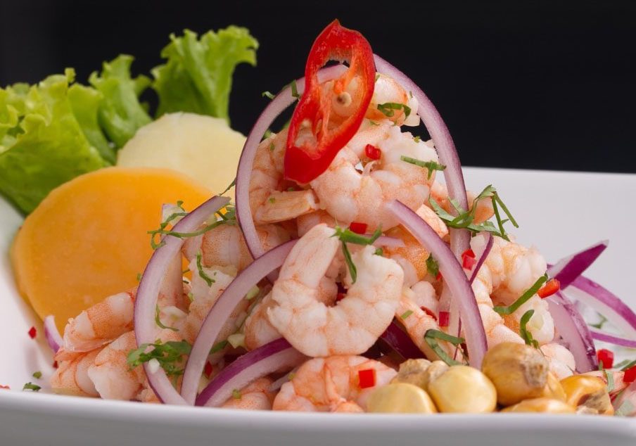 Ceviche de camarão (Rinconceito Peruano) - São Paulo